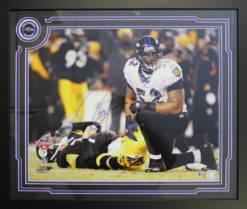 Ray Lewis Autographed Baltimore Ravens Framed 16x20 Photo Beckett