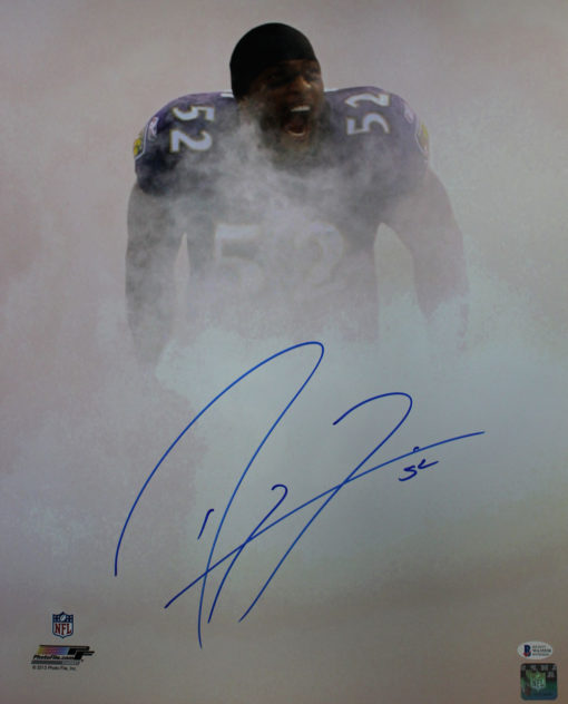 Ray Lewis Autographed/Signed Baltimore Ravens 16x20 Photo BAS 26809 PF