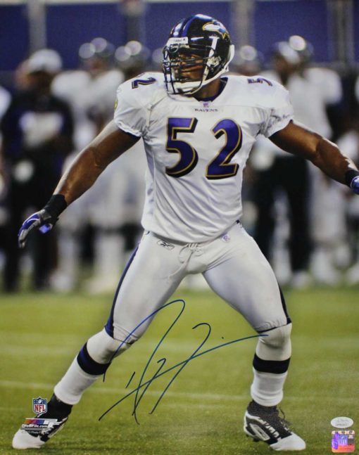 Ray Lewis Autographed/Signed Baltimore Ravens 16x20 Photo JSA 26232 PF