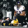 Ray Lewis Autographed/Signed Baltimore Ravens 8x10 Photo BAS 26806 PF