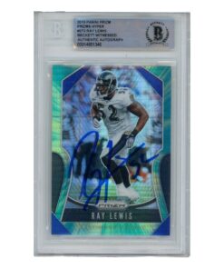 Ray Lewis Autographed/Signed 2019 Prizm Hyper #273 /175 Card Beckett 
