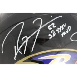 Ray Lewis Joe Flacco Signed Baltimore Ravens Pro VSR4 Helmet MVP JSA 49686