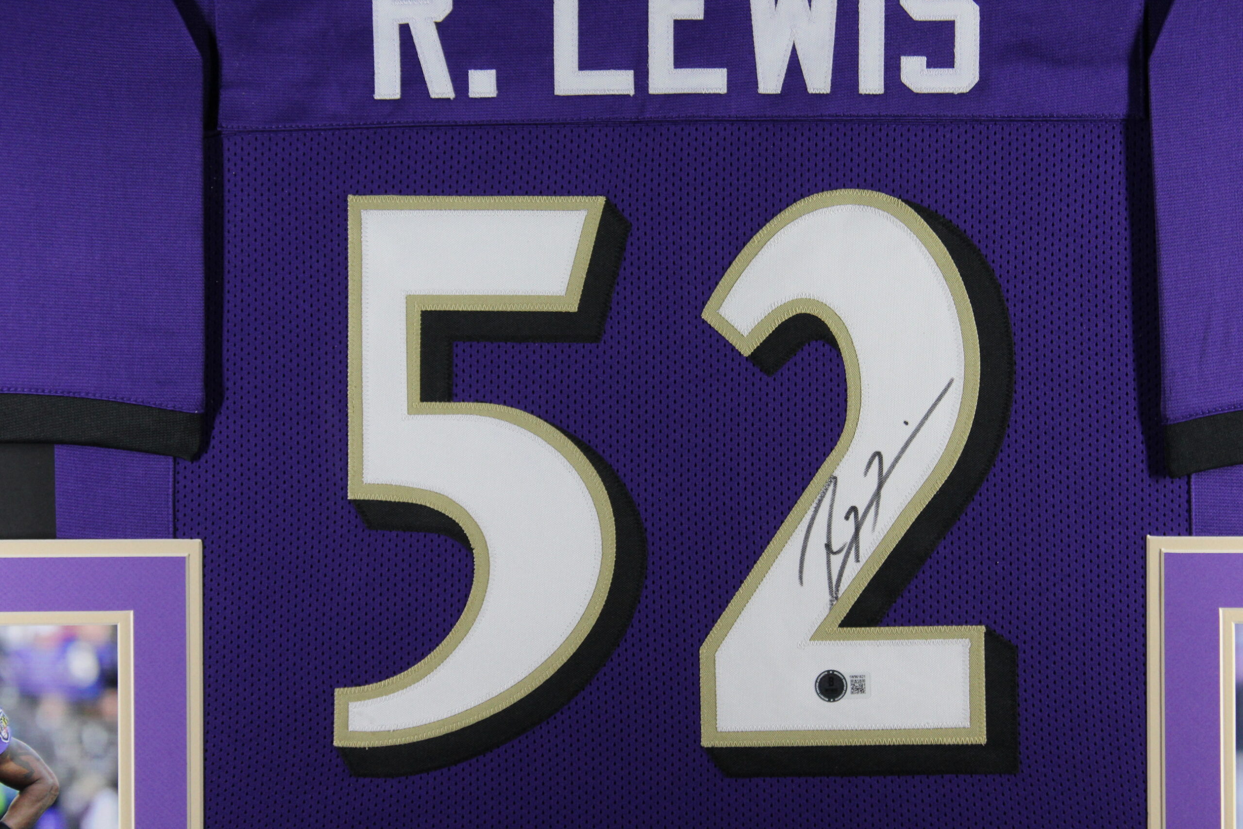 Ray Lewis Autographed Pro Style Purple XL Framed Jersey 35x43 Beckett 53754 2 Ray Lewis Autographed Pro Style Purple XL Framed Jersey 35x43 Beckett 53754