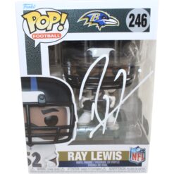 Ray Lewis Autographed Baltimore Ravens Funko Pop! #246 Beckett Witness 51781