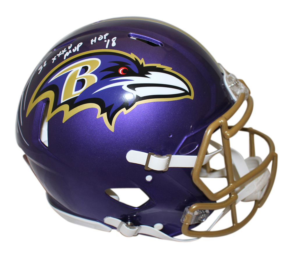 Ray Lewis Signed Baltimore Ravens Authentic Flash Helmet MVP HOF BAS