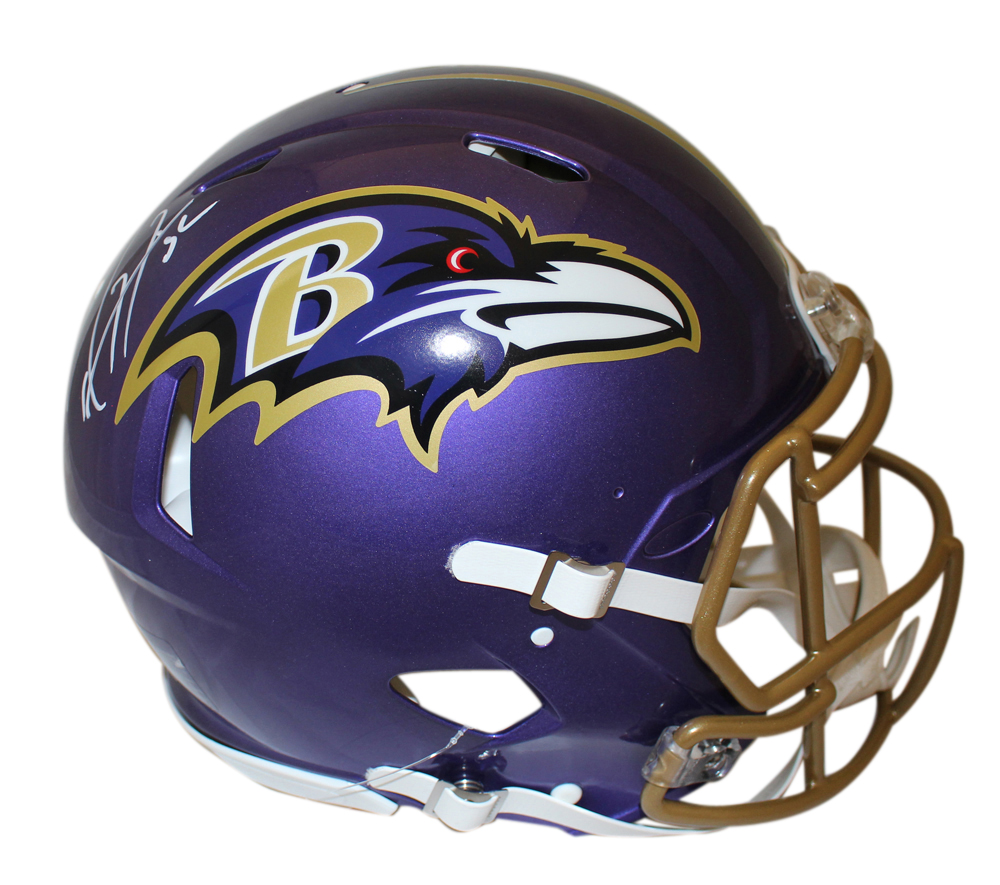 Ray Lewis Autographed Baltimore Ravens Authentic Flash Helmet Beckett Denver Autographs