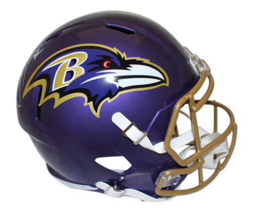 Ray Lewis Autographed Baltimore Ravens F/S Flash Speed Helmet Beckett