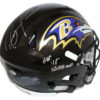 Ray Lewis Signed Baltimore Ravens Authentic SpeedFlex Helmet 2 Insc BAS 25695
