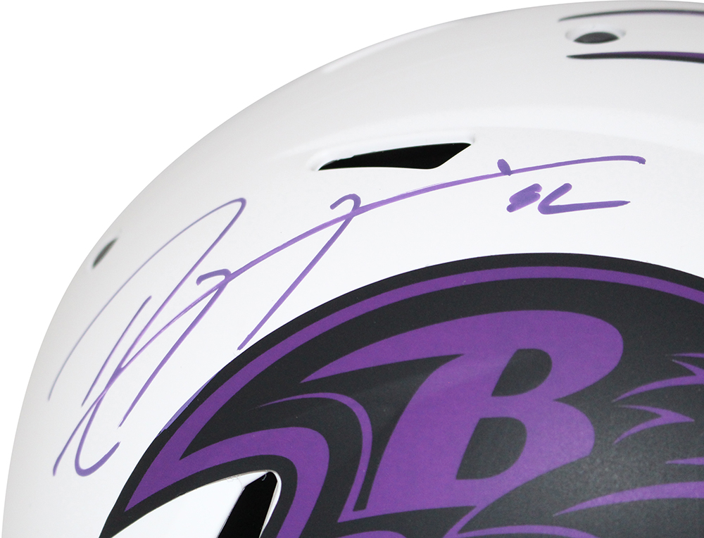 Ray Lewis Signed Baltimore Ravens Authentic Lunar Speed Helmet BAS 32121