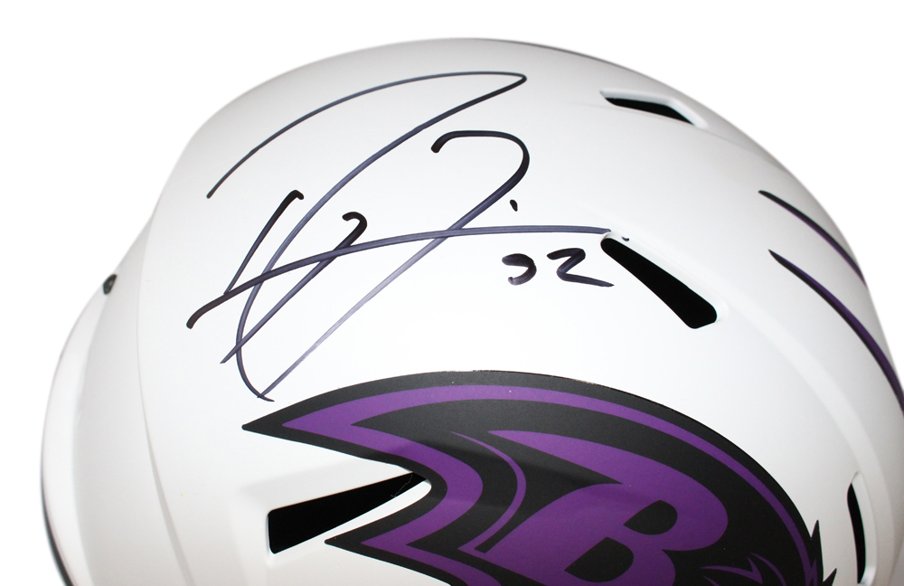 Ray Lewis Autographed Baltimore Ravens F/S Lunar Helmet Beckett