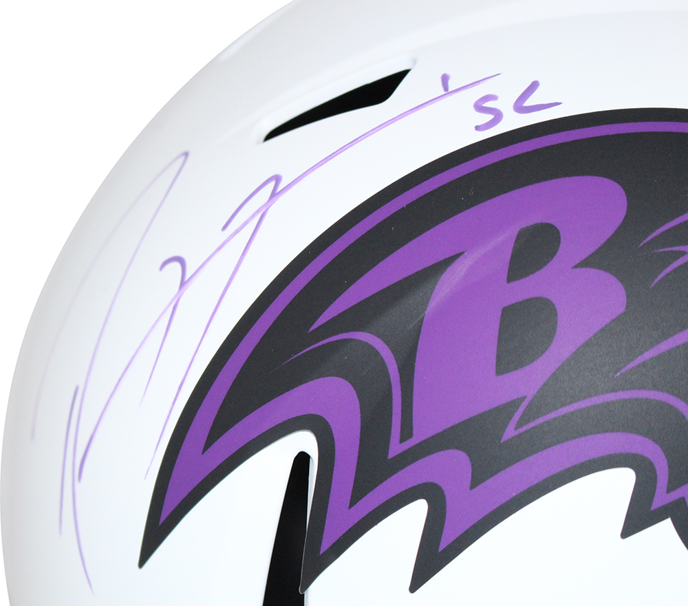 Ray Lewis Autographed Baltimore Ravens F/S Lunar Speed Helmet BAS 32117