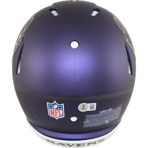 Ray Lewis Autographed Baltimore Ravens Authentic 24 Alt Helmet Beckett 50889