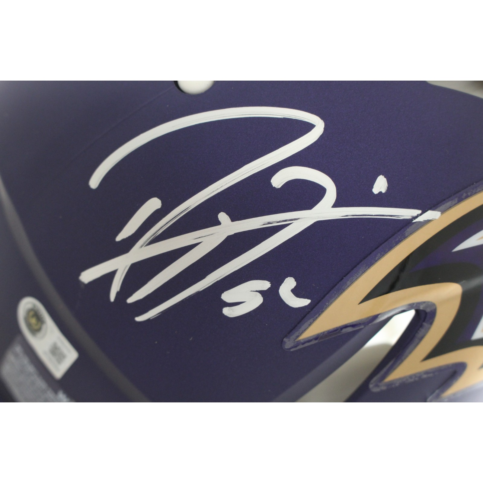 Ray Lewis Signed Baltimore Ravens Authentic 2026 ALT #1 Helmet Beckett WIT 57521 2 Ray Lewis Signed Baltimore Ravens Authentic 2026 ALT #1 Helmet Beckett WIT 57521