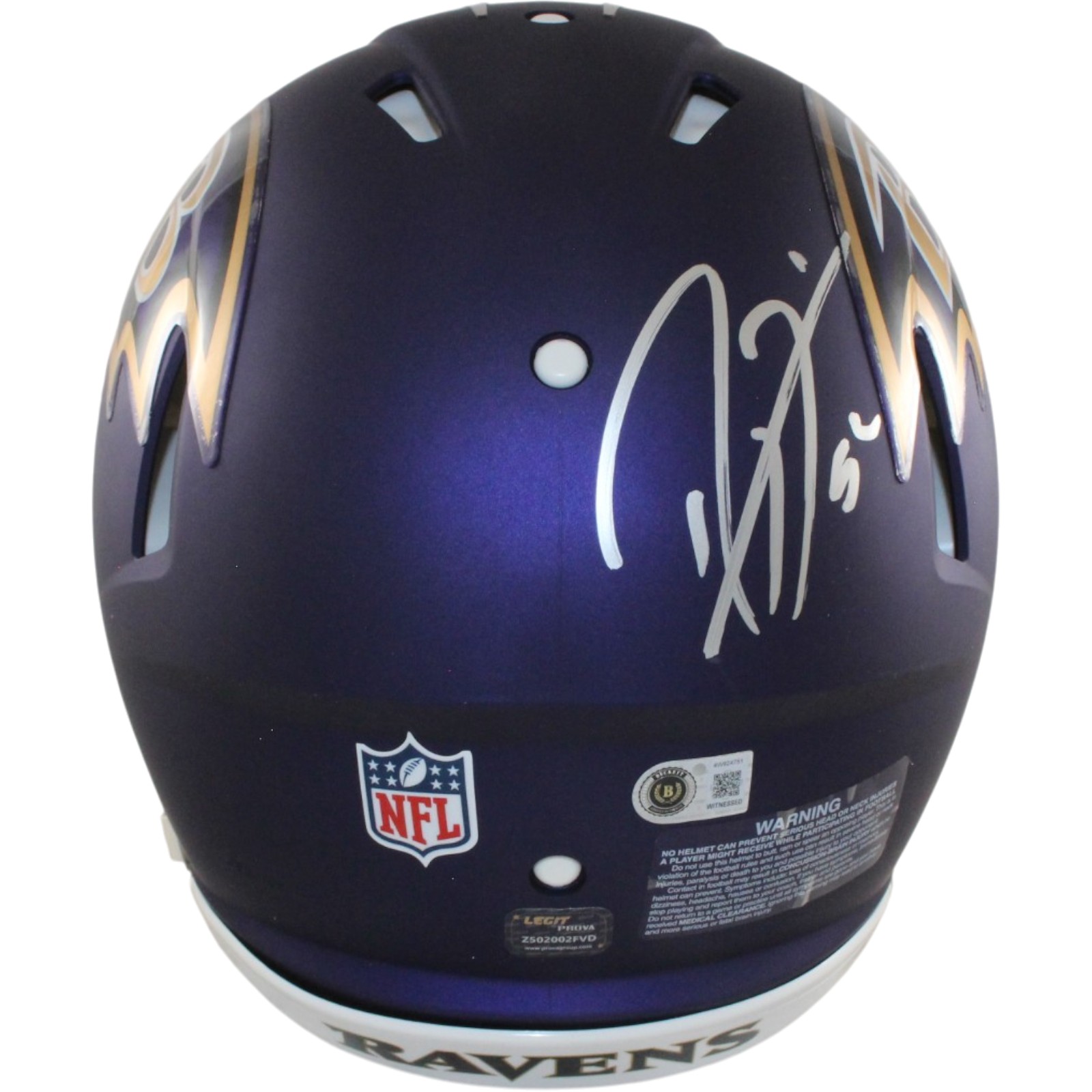 Ray Lewis Signed Baltimore Ravens Authentic 2026 ALT #1 Helmet Beckett WIT 57521 3 Ray Lewis Signed Baltimore Ravens Authentic 2026 ALT #1 Helmet Beckett WIT 57521