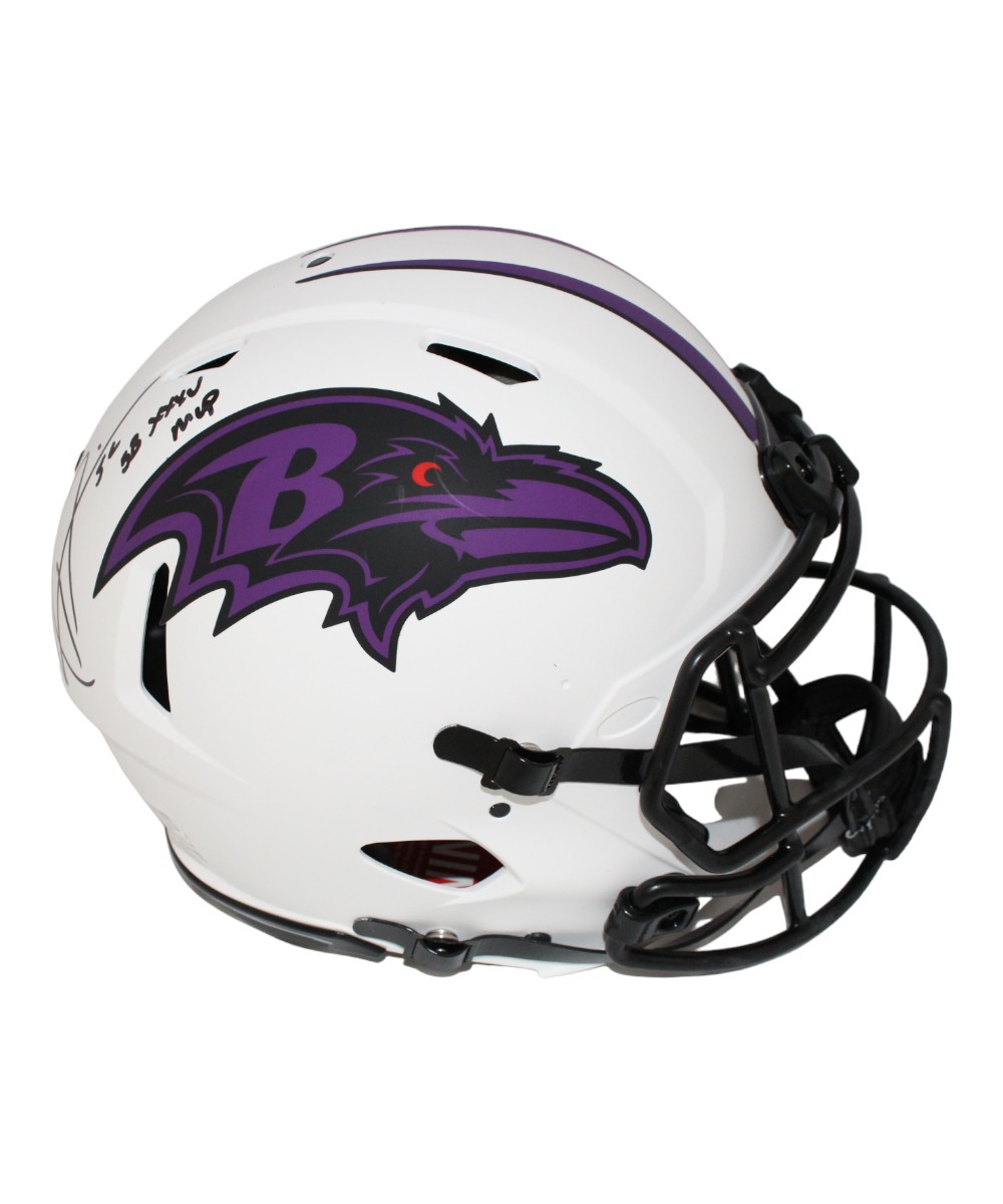 Ray Lewis Signed Baltimore Ravens Authentic Lunar Helmet MVP Beckett 