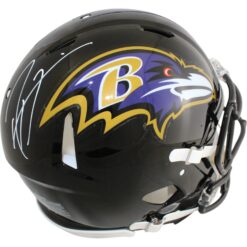 Ray Lewis Autographed Baltimore Ravens Authentic Helmet Beckett Witness 51789