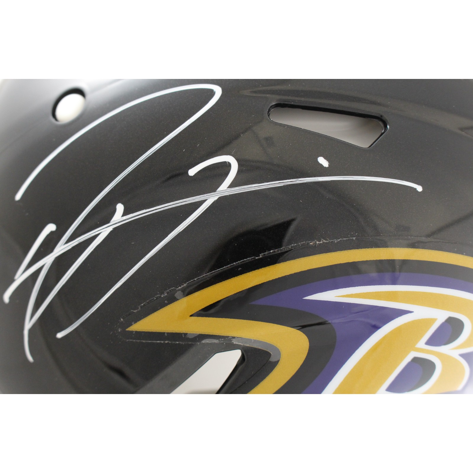 Ray Lewis Autographed Baltimore Ravens Authentic Helmet Beckett Witness 51789 2 Ray Lewis Autographed Baltimore Ravens Authentic Helmet Beckett Witness 51789