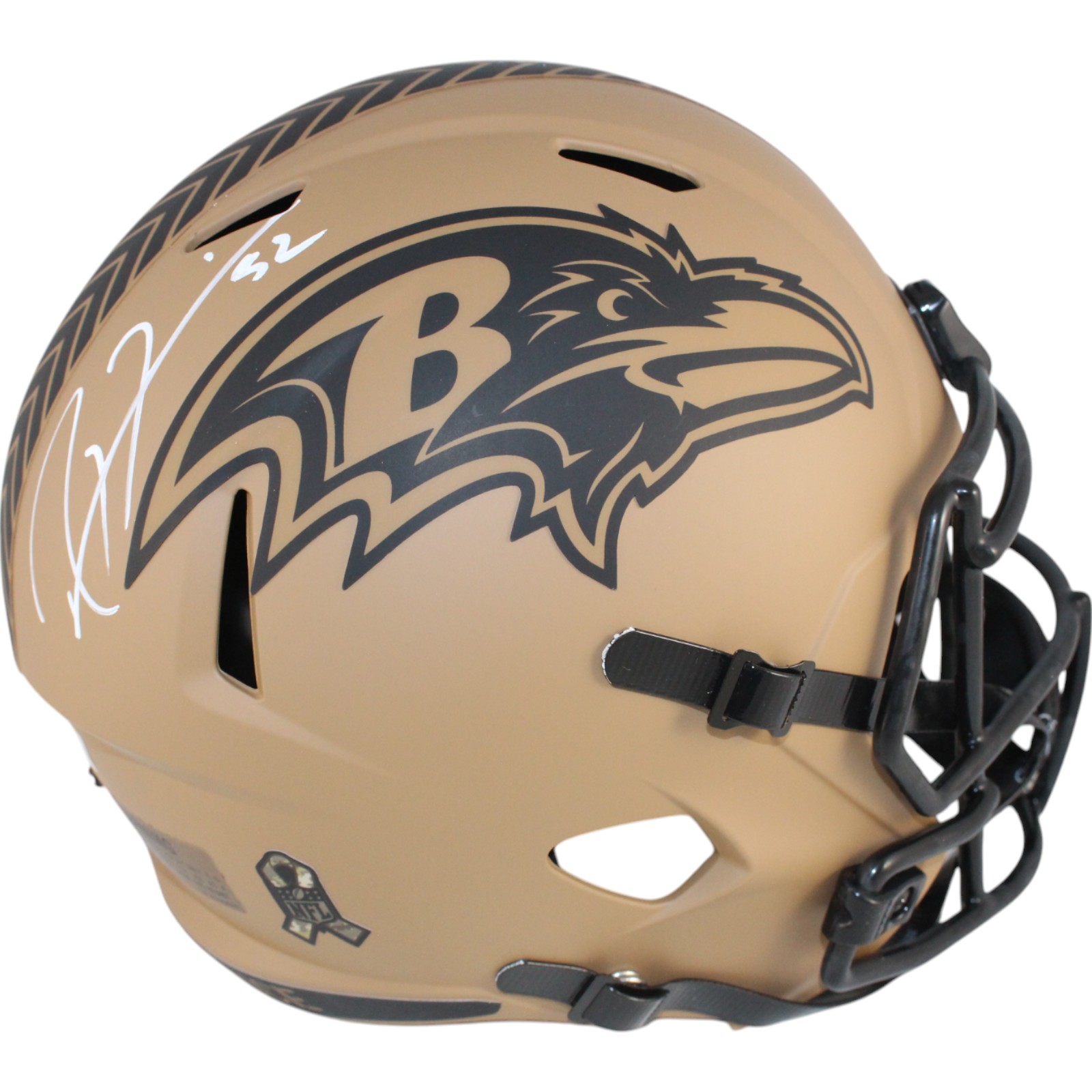 Ray Lewis Autographed Baltimore Ravens F/S 23 STS Helmet Beckett Witness 49554