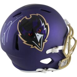 Ray Lewis Autographed Baltimore Ravens F/S 24 Alt Helmet Beckett Witness 51798