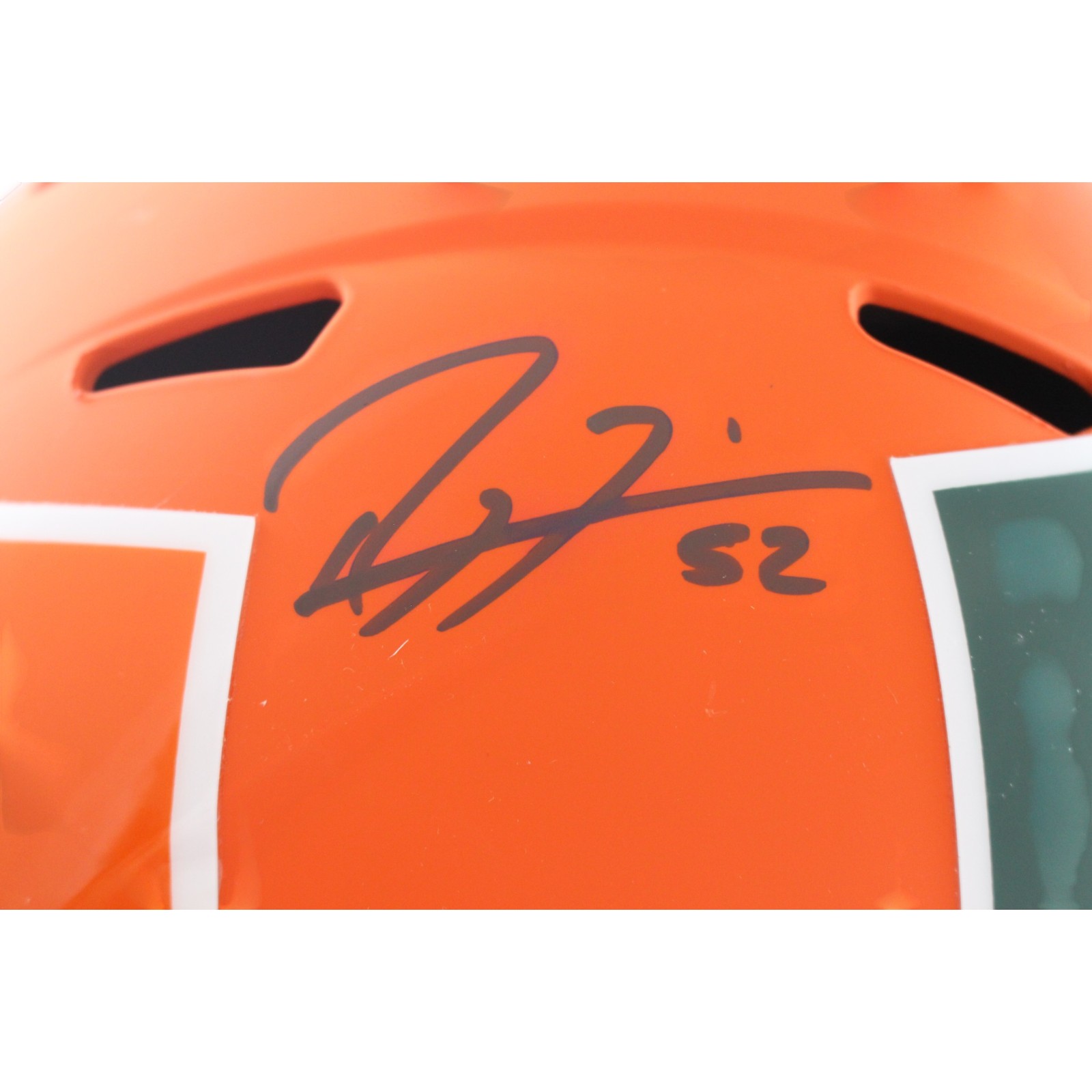 Ray Lewis Signed Miami Hurricanes F/S AMP Helmet Beckett Witness 57532 2 Ray Lewis Signed Miami Hurricanes F/S AMP Helmet Beckett Witness 57532