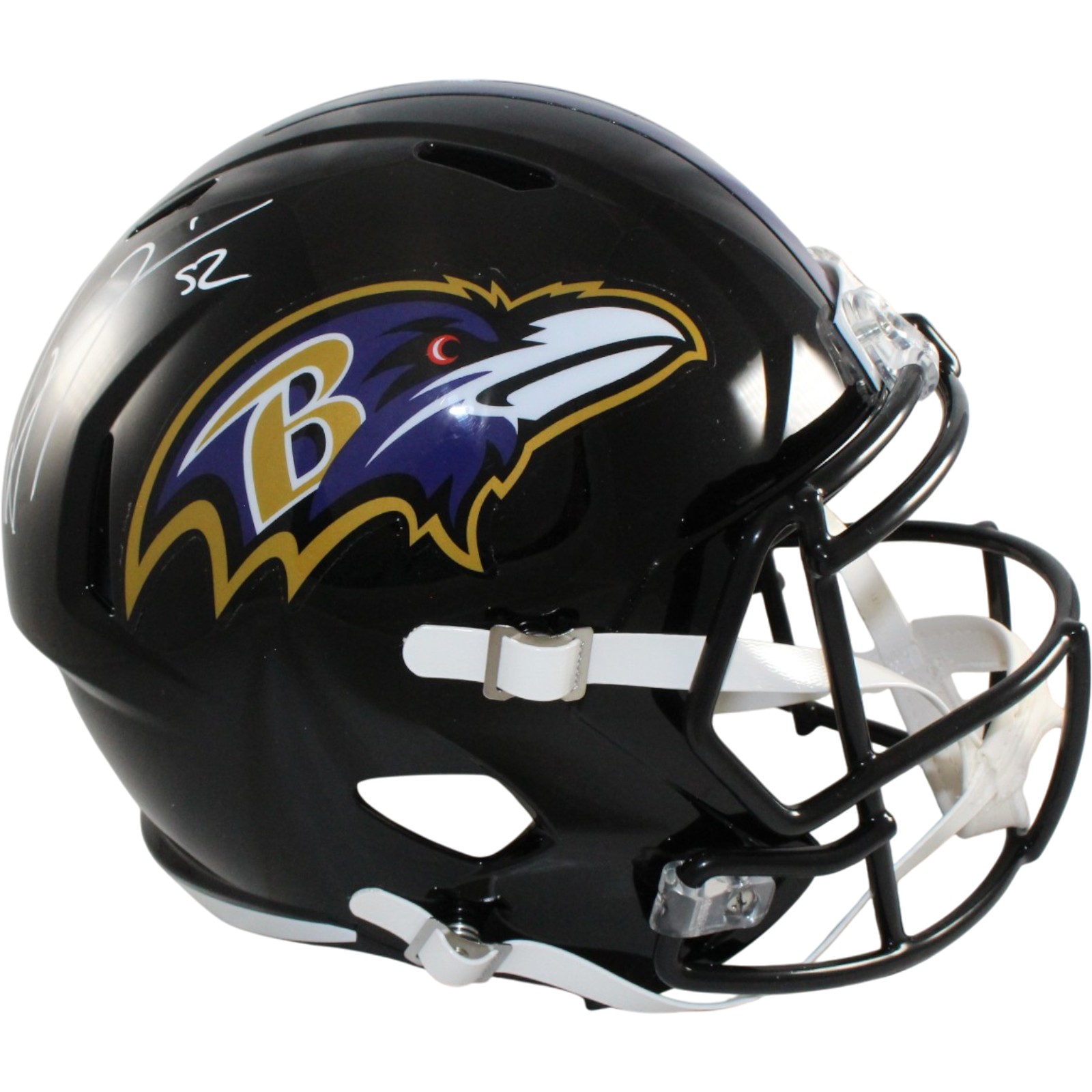 Ray Lewis Autographed/Signed Baltimore Ravens F/S Helmet Beckett Witness 55778