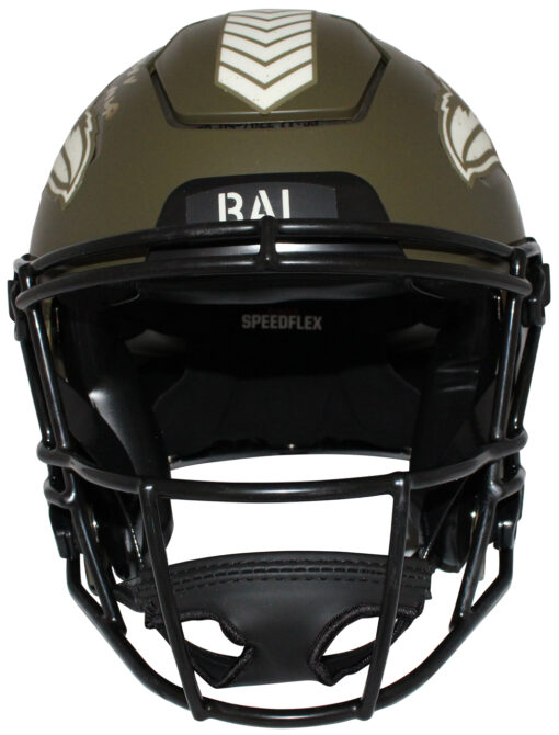 Ray Lewis Autographed Baltimore Ravens Pro Salute Flex Helmet Beckett