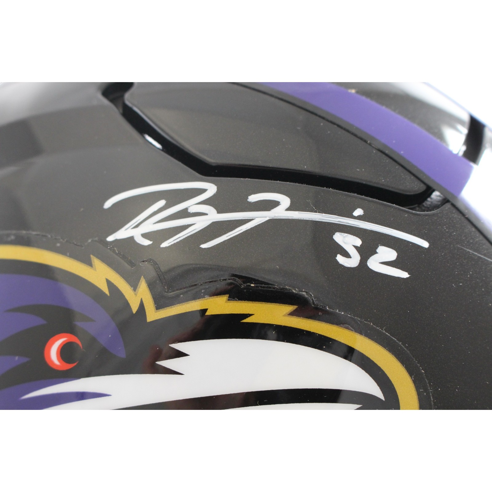 Ray Lewis Autographed Baltimore Ravens SpeedFlex Helmet Beckett Witness 56148
