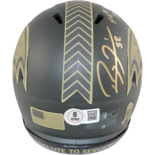 Ray Lewis Signed Baltimore Ravens 2025 STS Mini Helmet Beckett Witness 51573