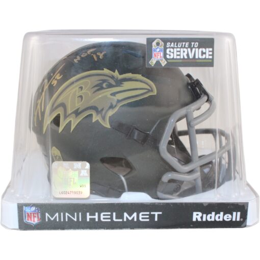 Ray Lewis Signed Baltimore Ravens 2025 STS Mini Helmet Beckett Witness 51573