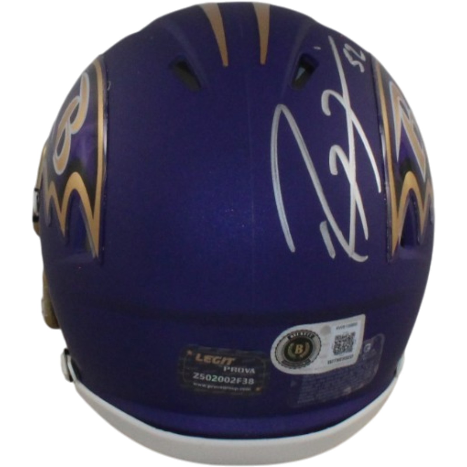 Ray Lewis Signed Baltimore Ravens 2026 ALT #1 Mini Helmet Beckett Witness 57534 3 Ray Lewis Signed Baltimore Ravens 2026 ALT #1 Mini Helmet Beckett Witness 57534