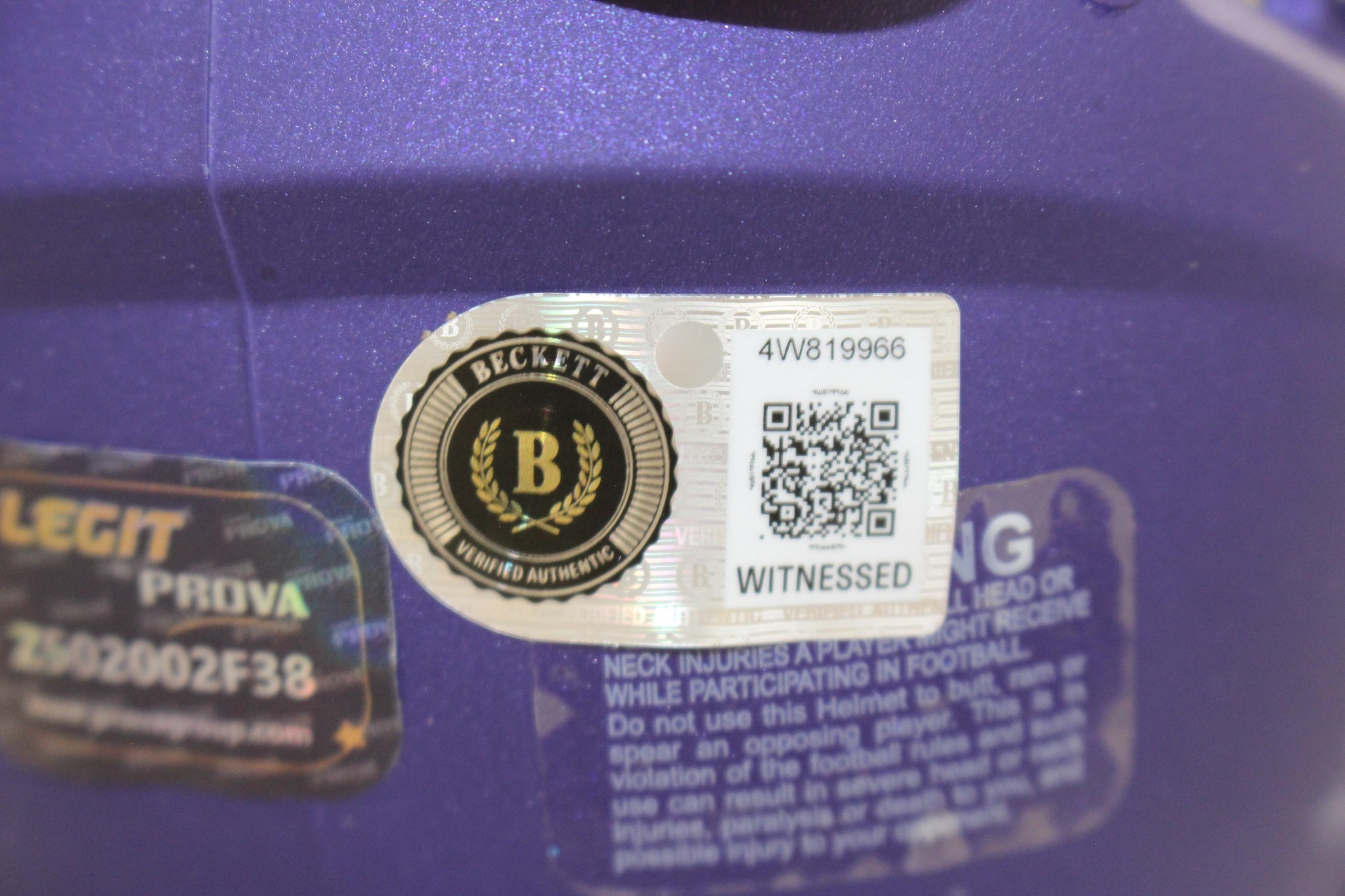 Ray Lewis Signed Baltimore Ravens 2026 ALT #1 Mini Helmet Beckett Witness 57534 4 Ray Lewis Signed Baltimore Ravens 2026 ALT #1 Mini Helmet Beckett Witness 57534