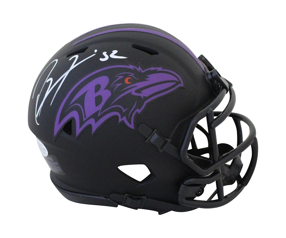 Ray Lewis Autographed/Signed Baltimore Ravens Eclipse Mini Helmet BAS 31467