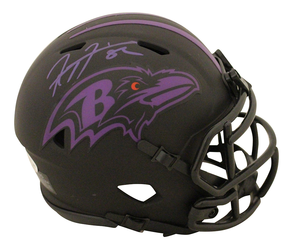 Ray Lewis Autographed/Signed Baltimore Ravens Eclipse Mini Helmet BAS 28312