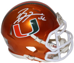 Ray Lewis Autographed Miami Hurricanes Flash Speed Mini Helmet Beckett