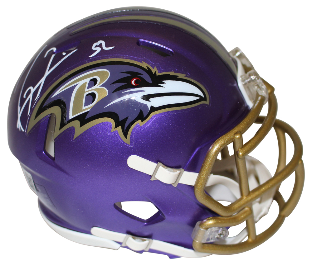 Ray Lewis Autographed Baltimore Ravens Flash Mini Helmet Beckett