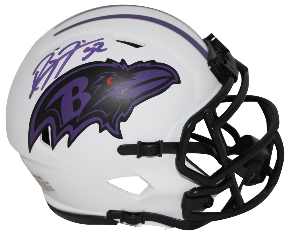 Ray Lewis Autographed/Signed Baltimore Ravens Lunar Mini Helmet JSA