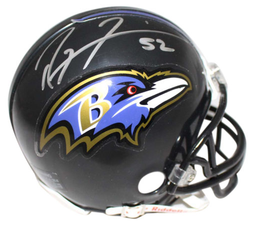 Ray Lewis Autographed/Signed Baltimore Ravens Mini Helmet JSA 23961