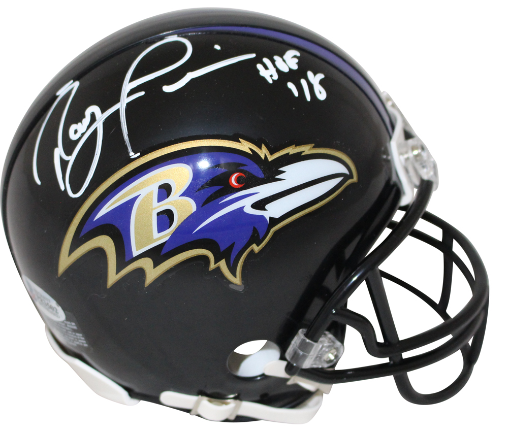 Ray Lewis Autographed/Signed Baltimore Ravens Mini Helmet HOF BAS 27182