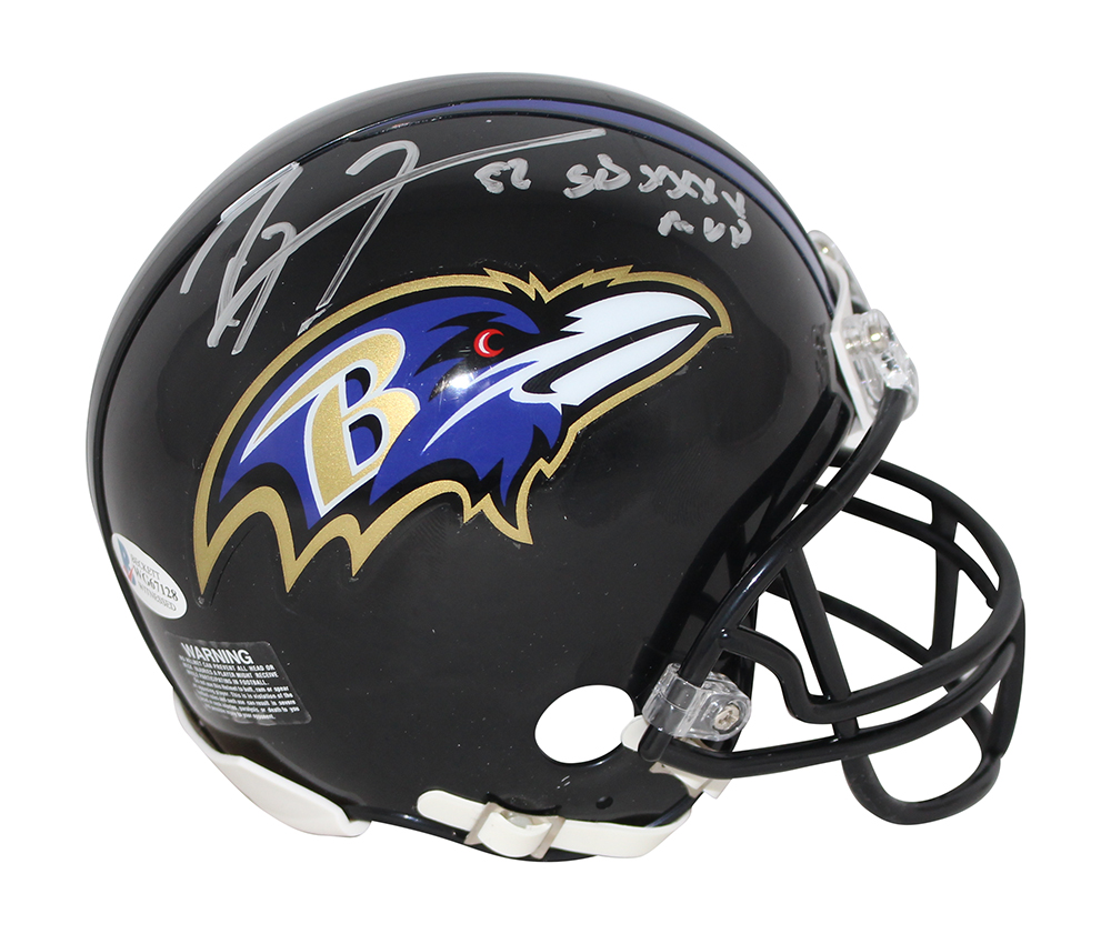 Ray Lewis Autographed Baltimore Ravens Mini Helmet SB XXXV MVP BAS 31466