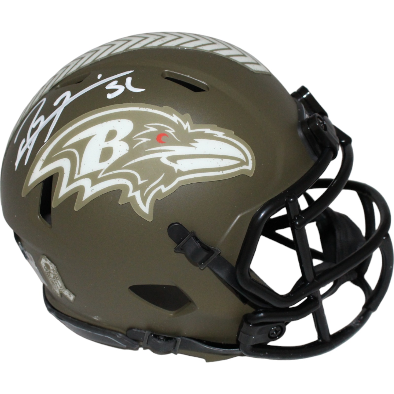 Ray Lewis Signed Baltimore Ravens 22 Salute Mini Helmet Beckett 
