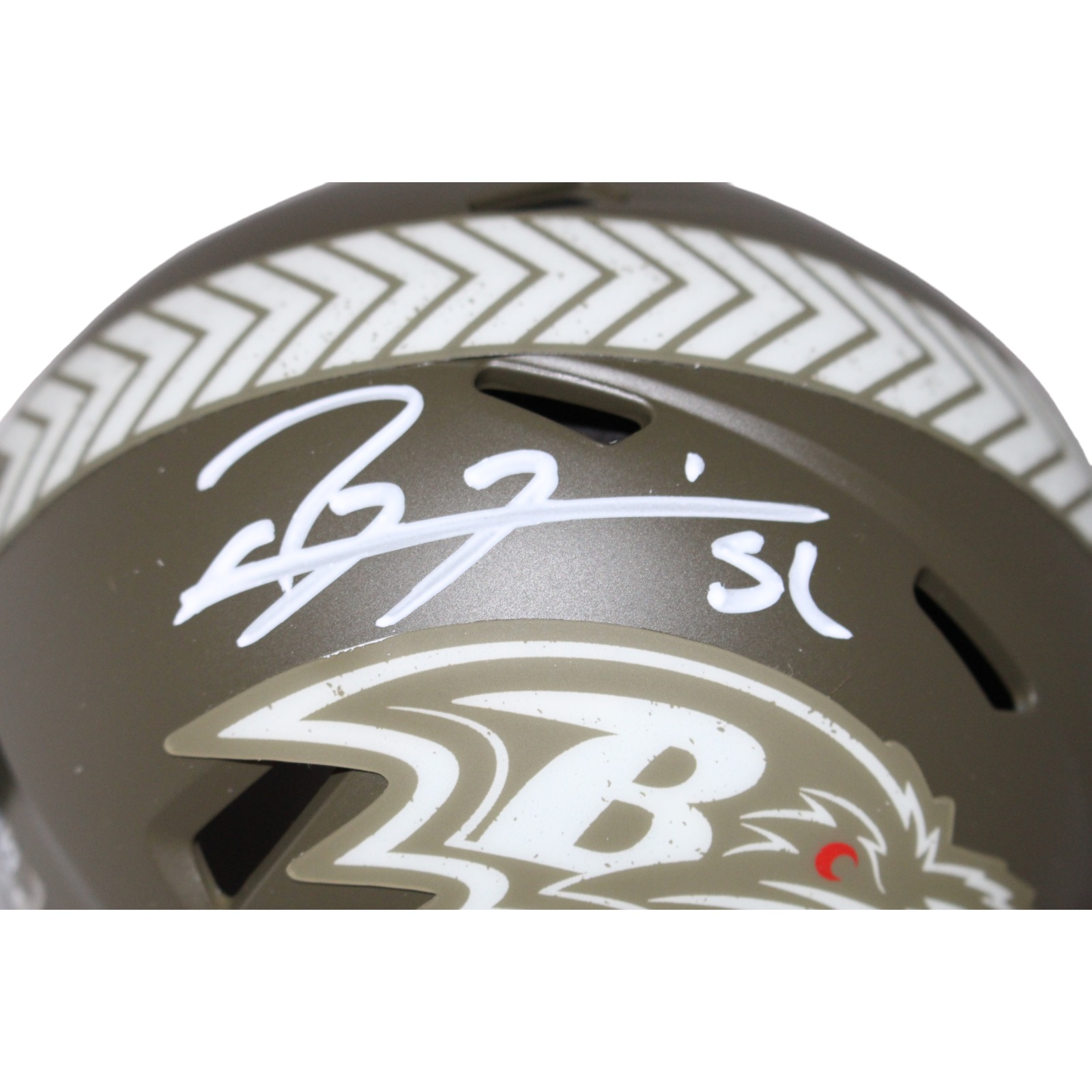 Ray Lewis Signed Baltimore Ravens 22 Salute Mini Helmet Beckett