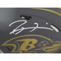 Ray Lewis Autographed/Signed Baltimore Ravens Slate Mini Helmet Beckett 48411