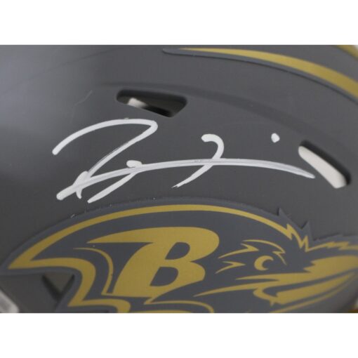 Ray Lewis Autographed/Signed Baltimore Ravens Slate Mini Helmet Beckett 48411