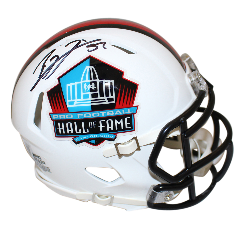 Ray Lewis Autographed/Signed Hall Of Fame Speed Mini Helmet Beckett