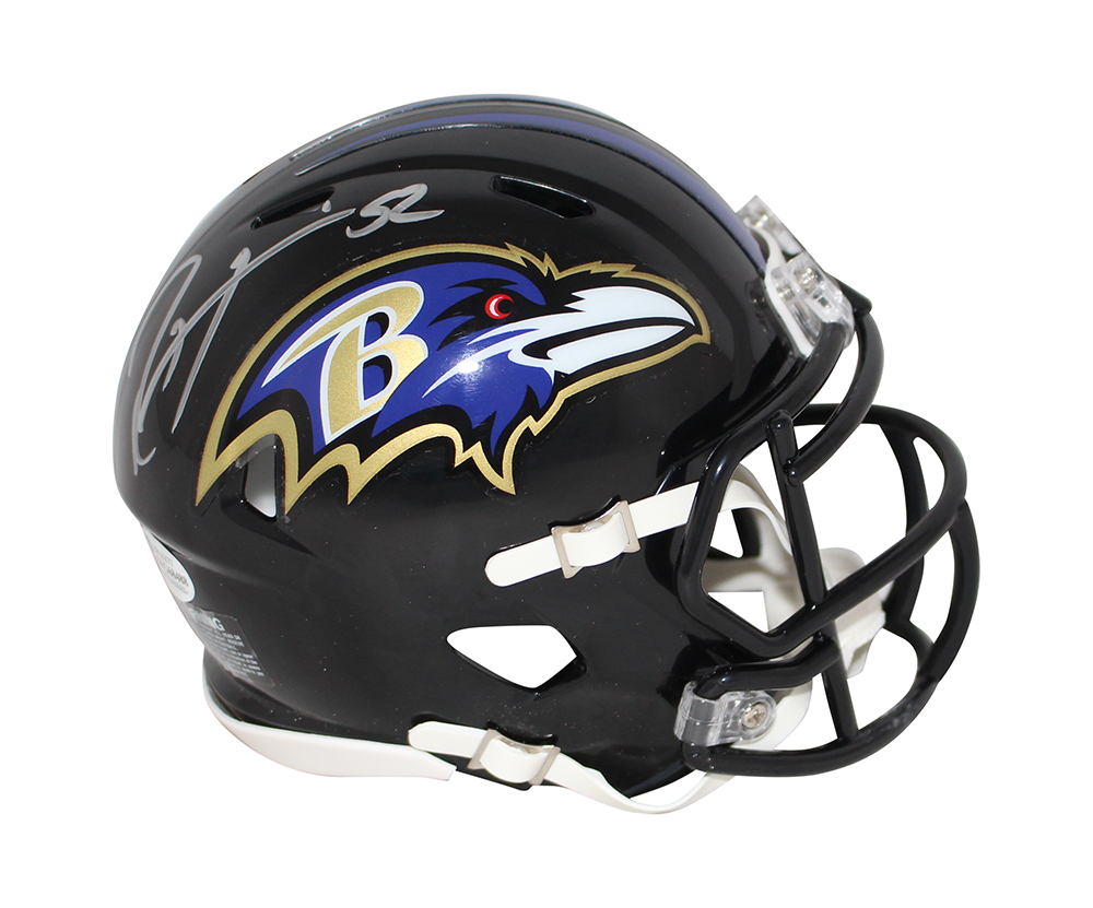 Ray Lewis Autographed/Signed Baltimore Ravens Speed Mini Helmet BAS 31562