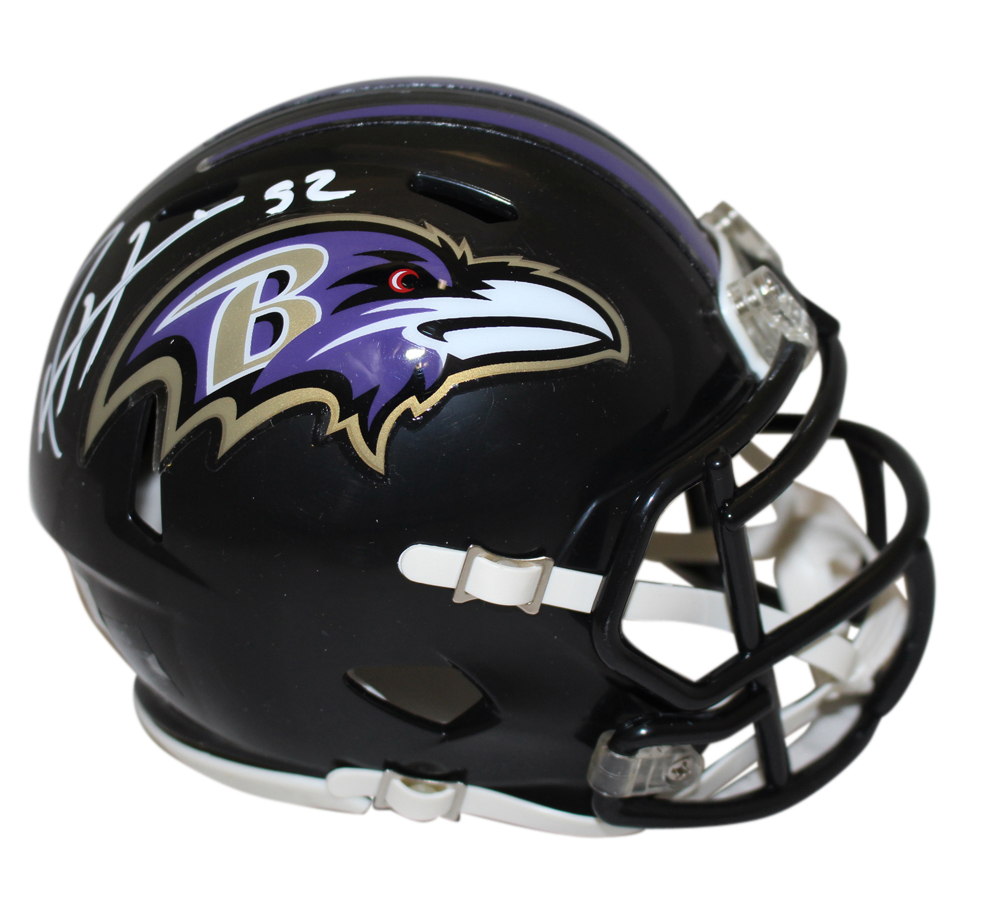 Ray Lewis Autographed Baltimore Ravens Speed Mini Helmet Beckett
