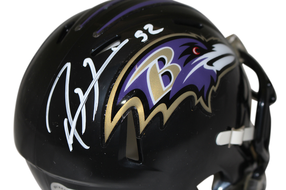 Ray Lewis Autographed Baltimore Ravens Speed Mini Helmet Beckett