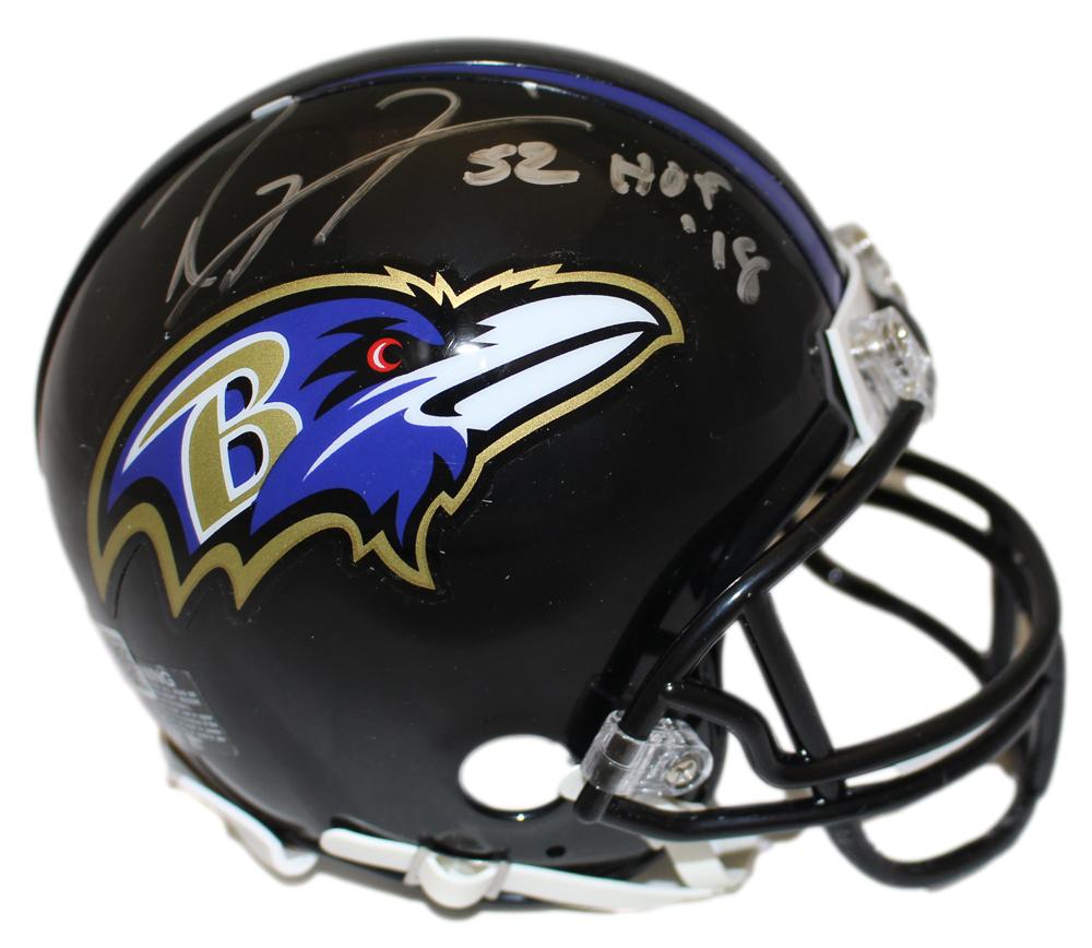 Ray Lewis Autographed Baltimore Ravens VSR4 Mini Helmet HOF Beckett