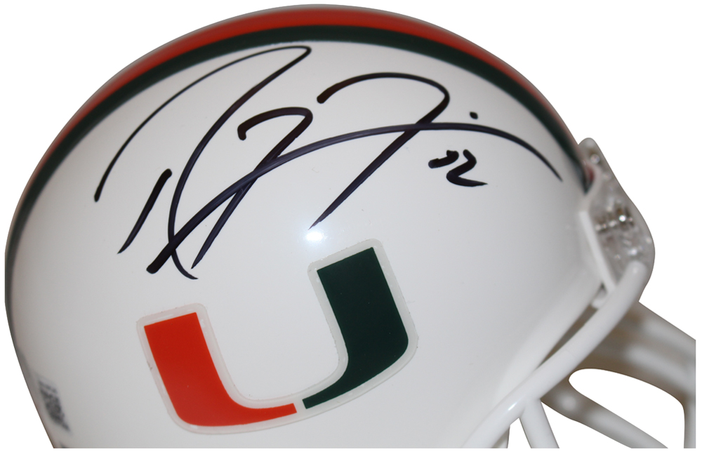 Ray Lewis Autographed Miami Hurricanes VSR4 Mini Helmet Beckett