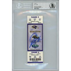 Ray Lewis Autographed Baltimore Ravens 11/02/03 Full Ticket Stub Beckett 47568
